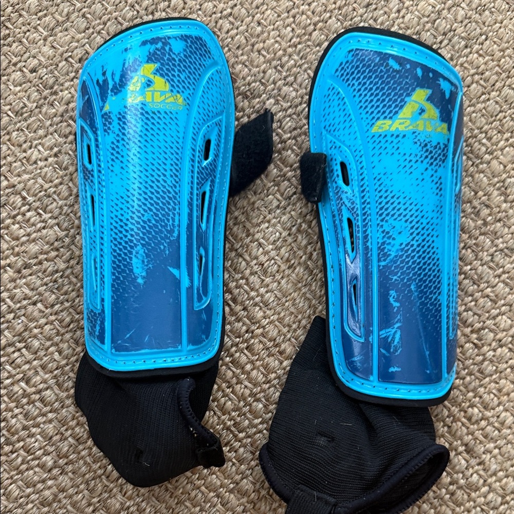 Brava Blue Shin Guards